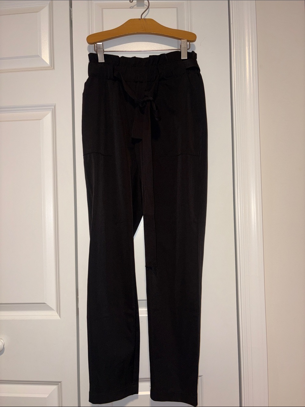 Streetwear Society Black Paperbag Tie Waist Trousers